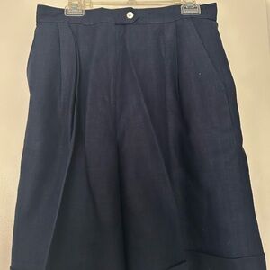 Brooks Brothers Navy Linen Shorts